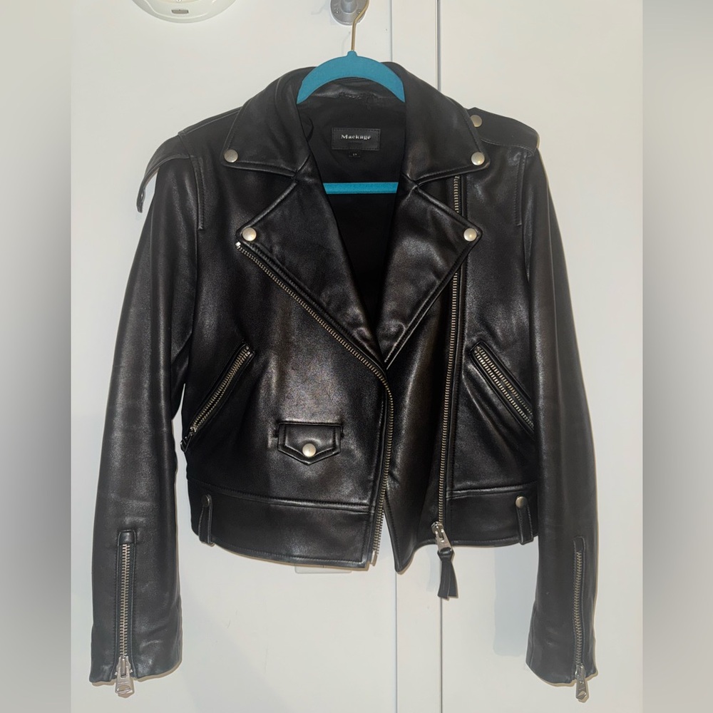 Mackage Baya genuine leather moto jacket